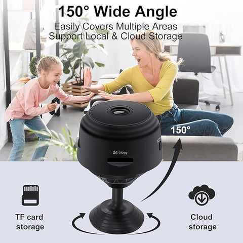 Mini wireless surveillance camera, WiFi, security monitoring, remote monitor, camera, smart home, A9