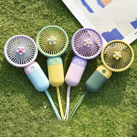 ARSIM Mini Fan Rechargeable /Hanheld Desktop USB Fan Electric Portable Mini Desk Fan for Kids - Rechargeable USB Battery - Handheld Fan with Adjustable Speed - Versatile Usage