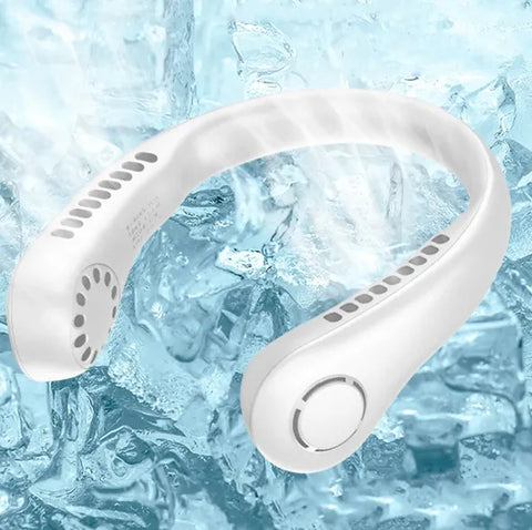 Portable Neck Fan, Hands Free "Hands-Free Bladeless Fan: 360° Cooling Personal Portable Neck Fan - Rechargeable and Convenient"
