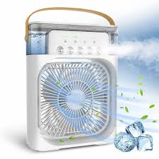 Rechargeable 4 In 1 Fan Air Cooler with Humidifier & Night Light | Mist Fan